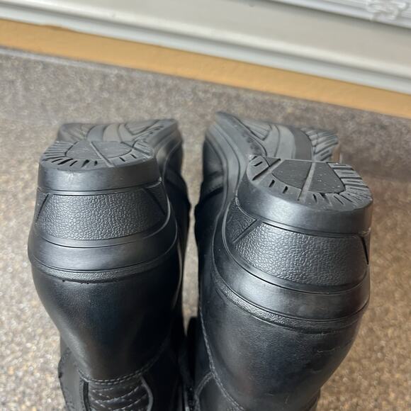 Sedici Street Riding Motorcycle Black Leather Mid Calf Boot Zip/Snap Womens Sz 6 - Picture 7 of 12